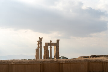 Ruin of ancient city Persepolis, Iran. Persepolis is a capital of the Achaemenid Empire. UNESCO...