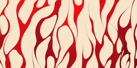 Foto op Canvas crimson cool minimalistic pattern burnt crimson over ivory background © GalleryGlider