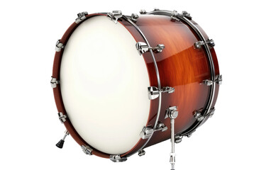 Fototapeta na wymiar Bass Drum: The largest drum in a drum kit, producing low, deep sounds isolated on Transparent background.