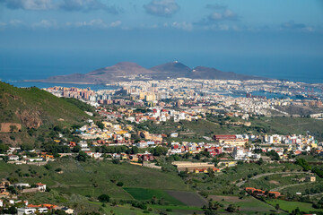 Fototapeta na wymiar Panoramic view of the city of Las Palmas, Gran Canaria, Canary Islands, Spain