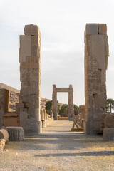 Ruin of ancient city Persepolis, Iran. Persepolis is a capital of the Achaemenid Empire. UNESCO...