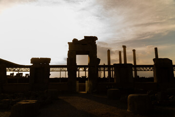 Ruin of ancient city Persepolis, Iran. Persepolis is a capital of the Achaemenid Empire. UNESCO...