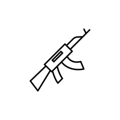 gun AK47 icon. simple design for graphics, logos, websites, social media, UI, mobile apps, EPS10