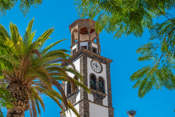 Bell tower of the cathedral of Santa Cruz de Tenerife, Tenerife Island, Canary Islands, Spain © Luis