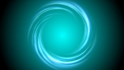 Round frame, neon, luminous, lovely, magical energy, and a looped, twirling circle of stripes. backdrop that is abstract.