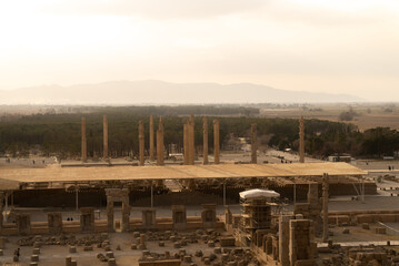 Ruin of ancient city Persepolis, Iran. Persepolis is a capital of the Achaemenid Empire. UNESCO...