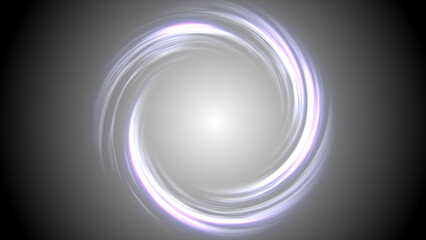 Round frame, neon, luminous, lovely, magical energy, and a looped, twirling circle of stripes. backdrop that is abstract.