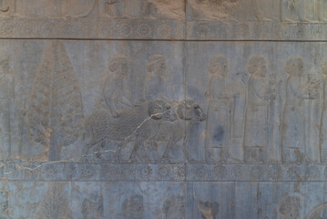 Ruin of ancient city Persepolis  Iran. Persepolis is a capital of the Achaemenid Empire. UNESCO declared Persepolis a World Heritage Site.