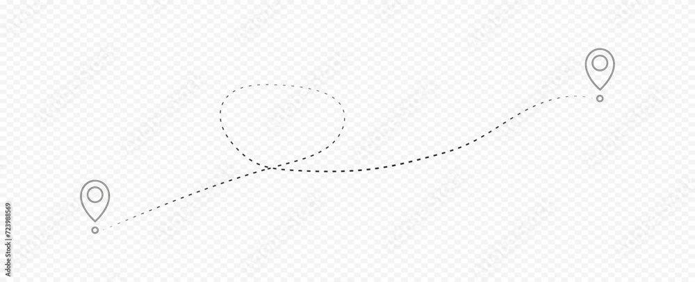 Poster route location way icon. travel route on the map or maps or gps. map localization icon - stock vecto