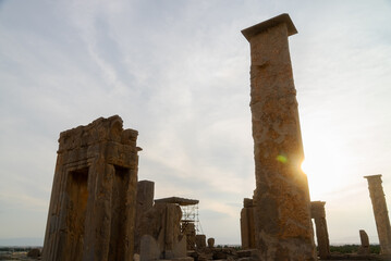 Ruin of ancient city Persepolis  Iran. Persepolis is a capital of the Achaemenid Empire. UNESCO declared Persepolis a World Heritage Site.