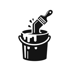 Paint bucket pouring icon, Filled Paint Icon, Poured Water Symbol