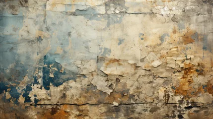 Crédence de cuisine en verre imprimé Vieux mur texturé sale Watercolor old brown background texture abstract wall retro paper vintage grunge - Generative ai