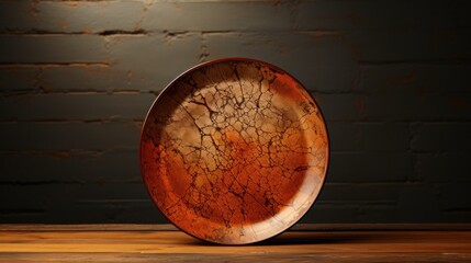 empty brown ceramic plate UHD Wallpaper