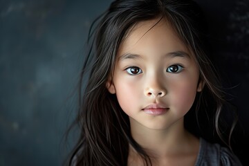 Studio portrait of an Asian girl