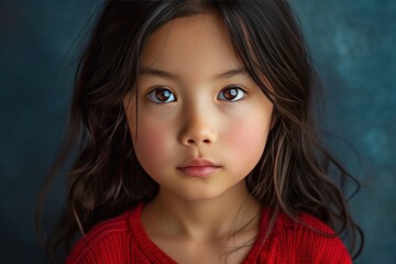 Studio portrait of an Asian girl