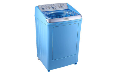 Portable Semi automatic Washing Machine, Laundry machine isolated on Transparent background.