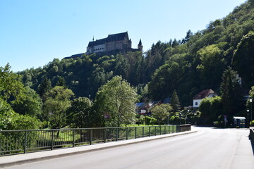 roar into Vianden with Castle Vianden above