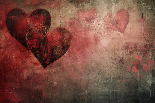 Grunge valentine heart with room for text