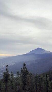 Views of Teide, volcano of the Canary Islands, from the Mirador de Chipeque