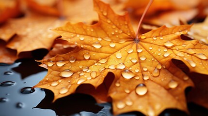 Autumn leaves lying on the floor UHD Wallpaper