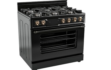 Best Gas Range with Convection Oven and Sealed Burners in White isolated on Transparent background.