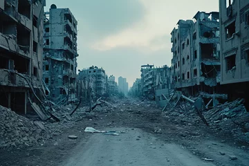 Foto op Plexiglas the devastating impacts of war on cities and communities © Davivd