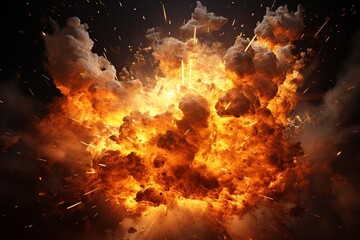 Fototapeta na wymiar Unleash the power of explosive visuals with our extensive collection of realistic explosion effects