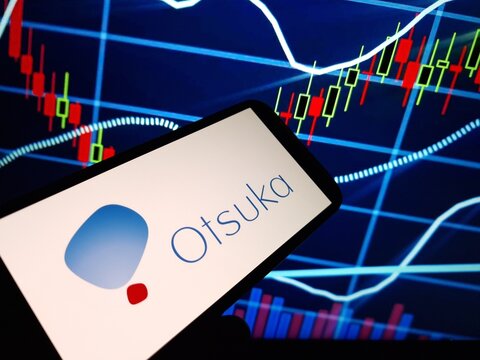 Konskie, Poland - January 27, 2024: Otsuka Pharmaceutical company logo displayed on mobile phone