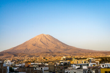 View of the Misti volcano from Arequipa