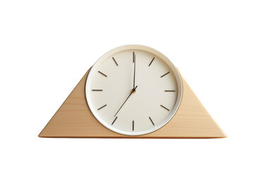 Modern Minimalist Desk Clock, Minimalist side table clock isolated on Transparent background.