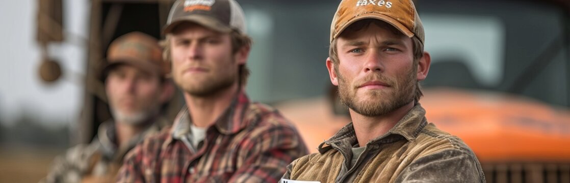 Farmer holding a sign with the inscription "No Taxes" against the backdrop of the countryside. Concept: protest movement against tax pressure on agriculture or illustration of socio-economic studies o