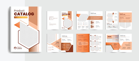 Modern a4 product catalog brochure design or price list template fully editable text & vector file