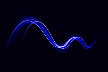 Futuristic dynamic motion technology. Neon color glowing lines background, high-speed light trails effect. Laser beams luminous abstract sparkling isolated on a transparent background.