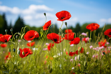 Obraz premium Poppie field