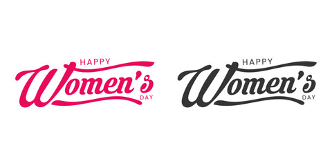 Happy Women's Day typography. handwritten holiday typography for Women's Day