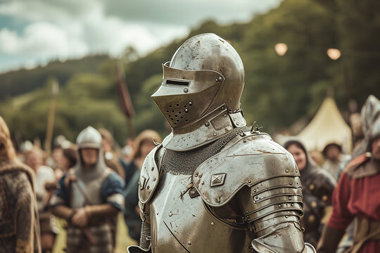 knight in armor for a tournament