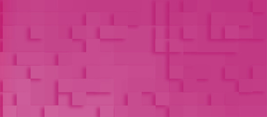 abstract pink background with squares and geometric pattern, Random shifted pink cube 3d square boxes block with pattern, pink light geometric abstract background for presentation and cover.	