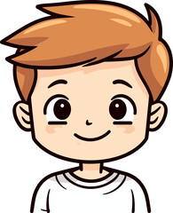 Vector Scene of a Happy Little Boy Outdoor Fun Boy Vector Illustration