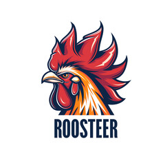 Naklejka premium head of rooster isolated 