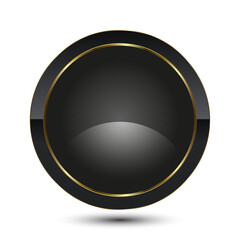 Fototapeta na wymiar Circle button vector for UI buttons, Luxury button design, gold circle dark button, premium button on Dark background, vector illustration