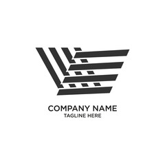 Company logo design simple concept Premium Vector