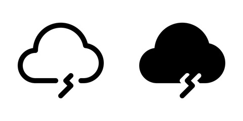 Editable thundercloud vector icon. Part of a big icon set family. Perfect for web and app interfaces, presentations, infographics, etc