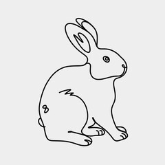 Obraz premium cute rabbit sketch design 