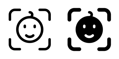 Editable baby face vector icon. Part of a big icon set family. Perfect for web and app interfaces, presentations, infographics, etc