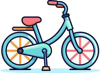 Urban Cycling Scene in Vector Vector Drawing of Cyclist Racing