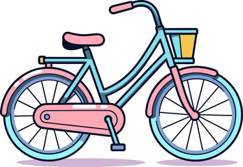 Illustrated Bike Brake Vector Bicycle Frame Construction Vector Graphic