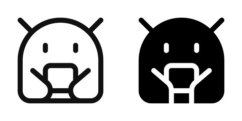 Editable vector robot icon. Part of a big icon set family. Perfect for web and app interfaces, presentations, infographics, etc