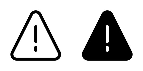 Editable vector alert warning danger triangle icon. Part of a big icon set family. Perfect for web and app interfaces, presentations, infographics, etc - obrazy, fototapety, plakaty