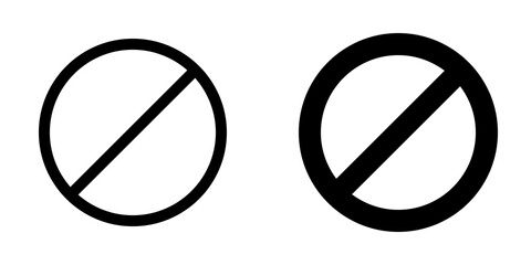Editable vector stop prohibitions block icon. Part of a big icon set family. Perfect for web and app interfaces, presentations, infographics, etc - obrazy, fototapety, plakaty