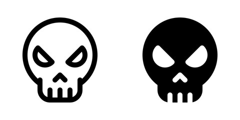 Editable vector danger skull icon. Part of a big icon set family. Perfect for web and app interfaces, presentations, infographics, etc